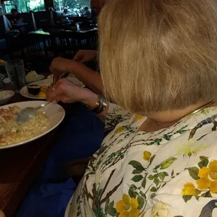 Mom eating