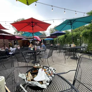 Patio seating.