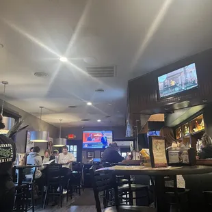 The indoor bar area