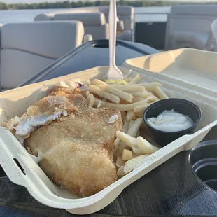 Incredible and delicious sunfish dinner on the pontoon. So thankful to have this restaurant on the lake.