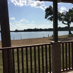 View of the lake from our table