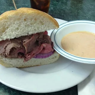 1/2 Roast Beef Sandwich