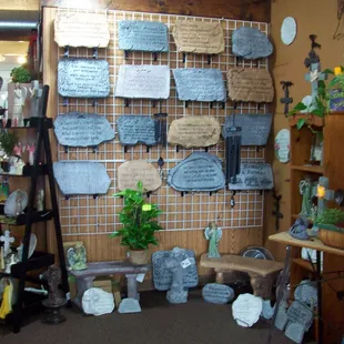 Memorial stones &amp; windchimes