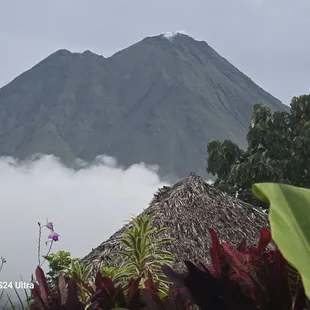 Arenal Volcano. It's last activity was in 1968. It destroyed a village located at the bottom of it.