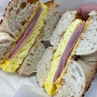Ham egg and cheese