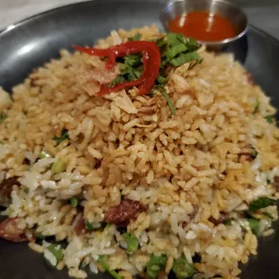 Fried rice with sausage