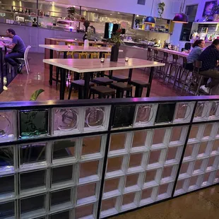 a view of the inside of a restaurant