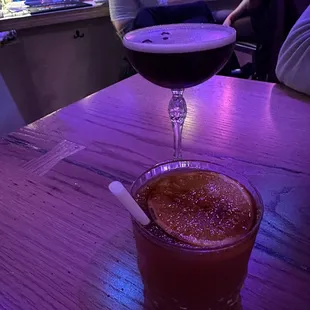 Espresso Martini and signature Brandy frozen cocktail!