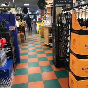 a variety of wine bottles