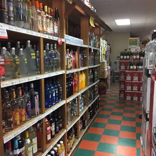 shelves of various types of fish