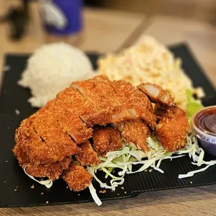 Chicken Katsu with Mac Salad and White Rice