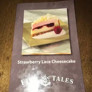 Dessert menu