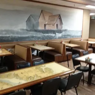 interior, sushi and sashimi