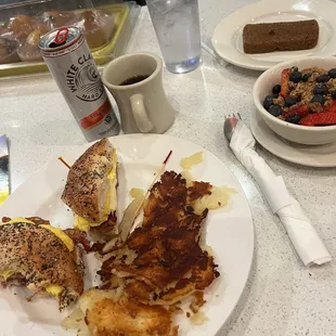 a plate of food on a table