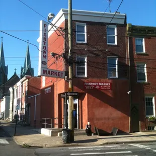 the corner of the street