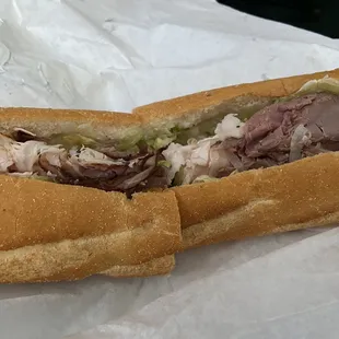 two halves of a sandwich