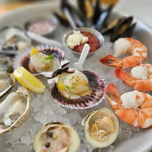 Sampler Platter: Shrimp, Scallops, Oysters, Clams, Mussels