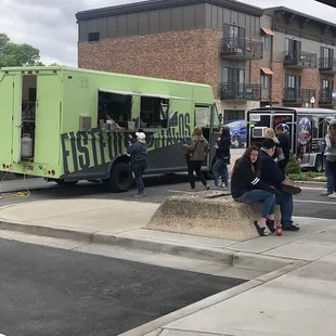 Food truck at penny lane at the park festival