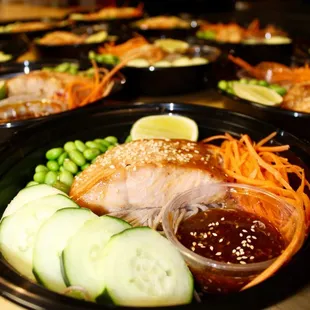 Salmon buddha protein bowls