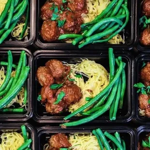 Ground turkey meatballs with zoodles