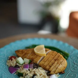 a plate of food on a table