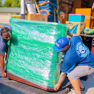 Bubble wrapped is the only way to go.  Call Us We'll Handle It!