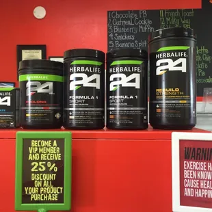 a variety of supplementss on a shelf