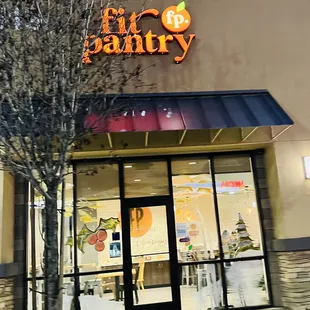 the front of the store