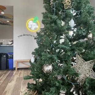 Yay for holiday decor without holiday music.