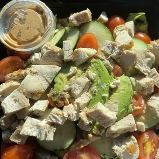 Mediterranean Wrap made into a bowl