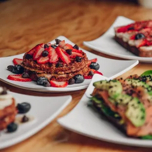 a variety of sandwiches