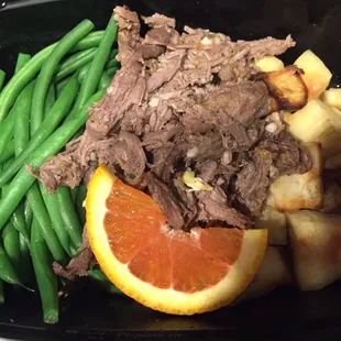 Cuban Mojo Shredded Beef w/ Sweet Potato and Veggies