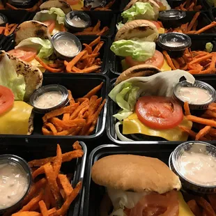 a variety of food items