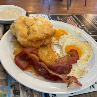 The best biscuit in Oklahoma along with a perfect breakfast.