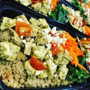 Pesto Chicken Quinoa Bowl