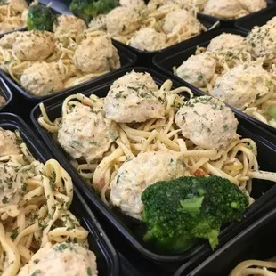 Cajun Ricotta Chicken Meatball Pasta