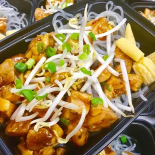 FitEx Meals General Tso&apos;s Chicken over Sweet Potato Noodles prepared meal