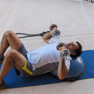 Shakeel K. - Bosu ball chest presses