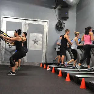 Bootcamp room TRX and Treadmills