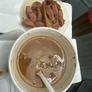 Charro beans. After removing all filler this is how much was left. There is a few beans floating around. Not worth the price.