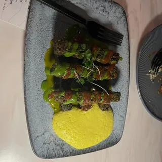 Crispy Cilantro Cake