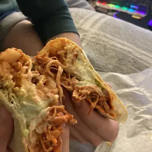 Texas burrito with add one of rice, guacamole and pico best combo !!