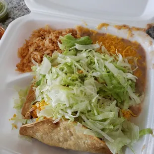 #3 combo. Beef tacos