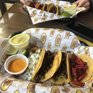 Tacos (trompo and bistek)