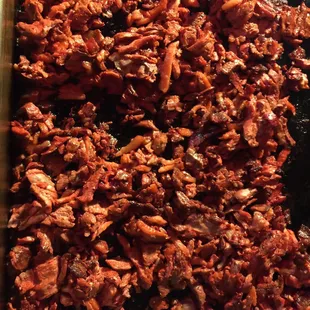 a close up of a tray of food