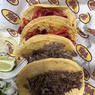 Trompo and Barbacoa Tacos