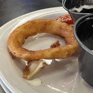 Gooey undercooked onion rings