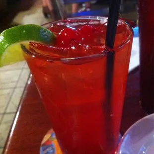 Mixed cocktail...obviously too much grenadine.
