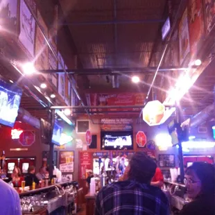 The pub...a bit loud. Needs some sound baffling or something.