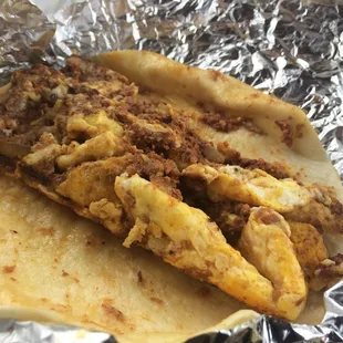 Chorizo and Egg Taco
